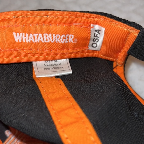 Whataburger Pelham Hat Black Orange One Size Baseball Cap - Picture 5 of 7